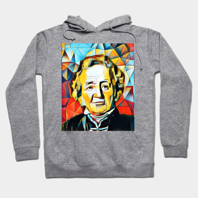 Leopold von Ranke Abstract Portrait | Leopold von Ranke Artwork 2 Hoodie by JustLit